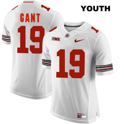 Youth NCAA Ohio State Buckeyes Dallas Gant #19 College Stitched Authentic Nike White Football Jersey AF20S72BI